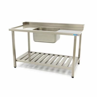 Maxima Stůl na mytí nádobí s dřezem a zadní deskou - 120 x 75 cm - levý |  09201034